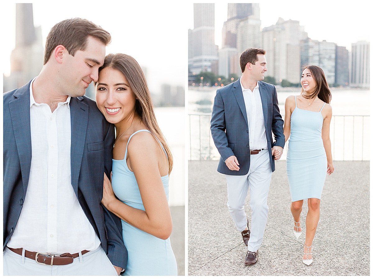 Chicago Engagement Photos at Olive Park, Olive Park Engagement, Milton Lee Olive Park, Olive Park Chicago, Chicago Illinois Engagement Photos, Chicago engagement photographer, Illinois engagement photographer, Lake Michigan engagement photos, chicago engagement photo ideas, engagement photo poses, downtown chicago engagement photos, where is olive park, chicago skyline engagement pictures