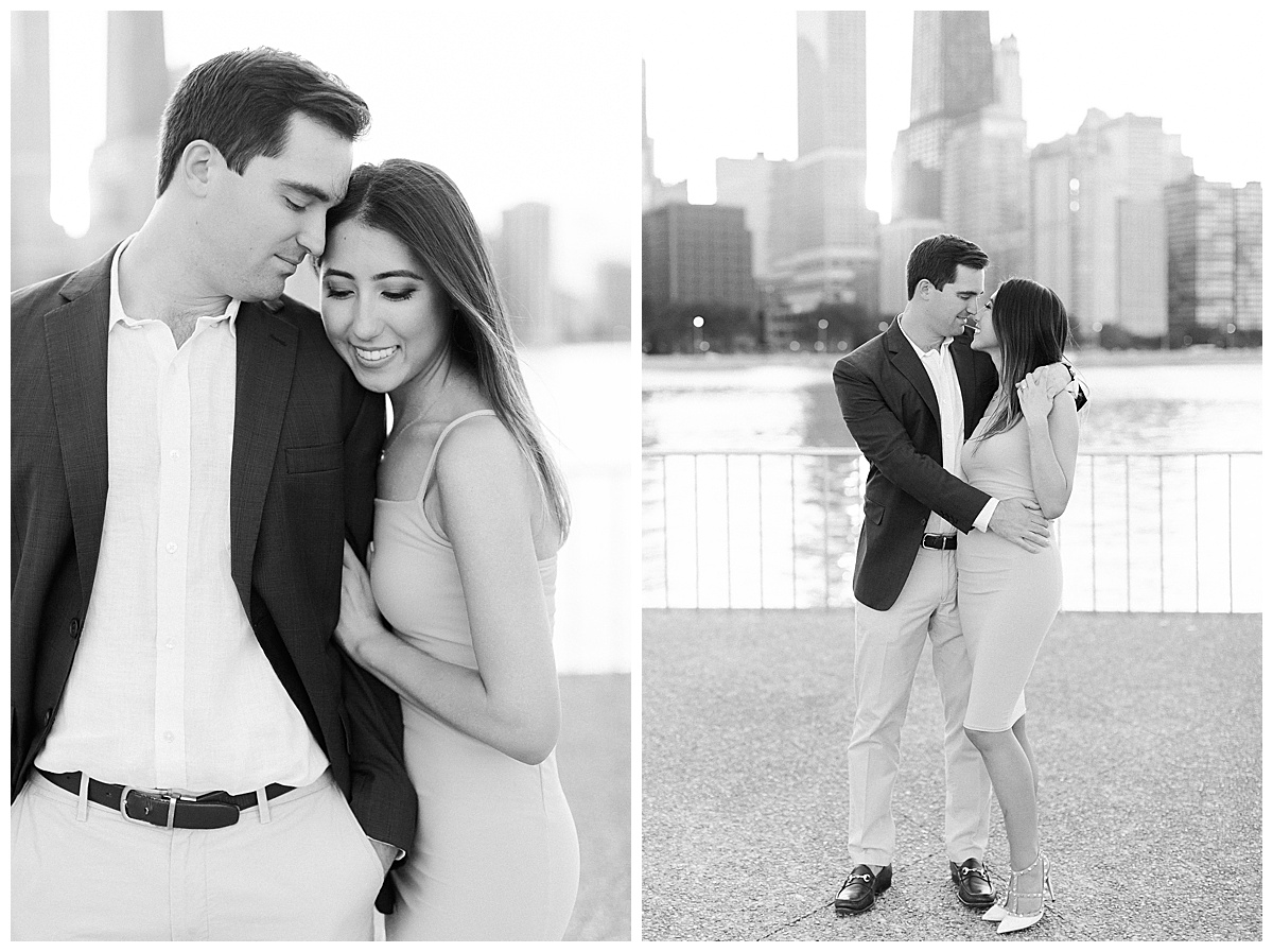 Chicago Engagement Photos at Olive Park, Olive Park Engagement, Milton Lee Olive Park, Olive Park Chicago, Chicago Illinois Engagement Photos, Chicago engagement photographer, Illinois engagement photographer, Lake Michigan engagement photos, chicago engagement photo ideas, engagement photo poses, downtown chicago engagement photos, where is olive park, chicago skyline engagement pictures